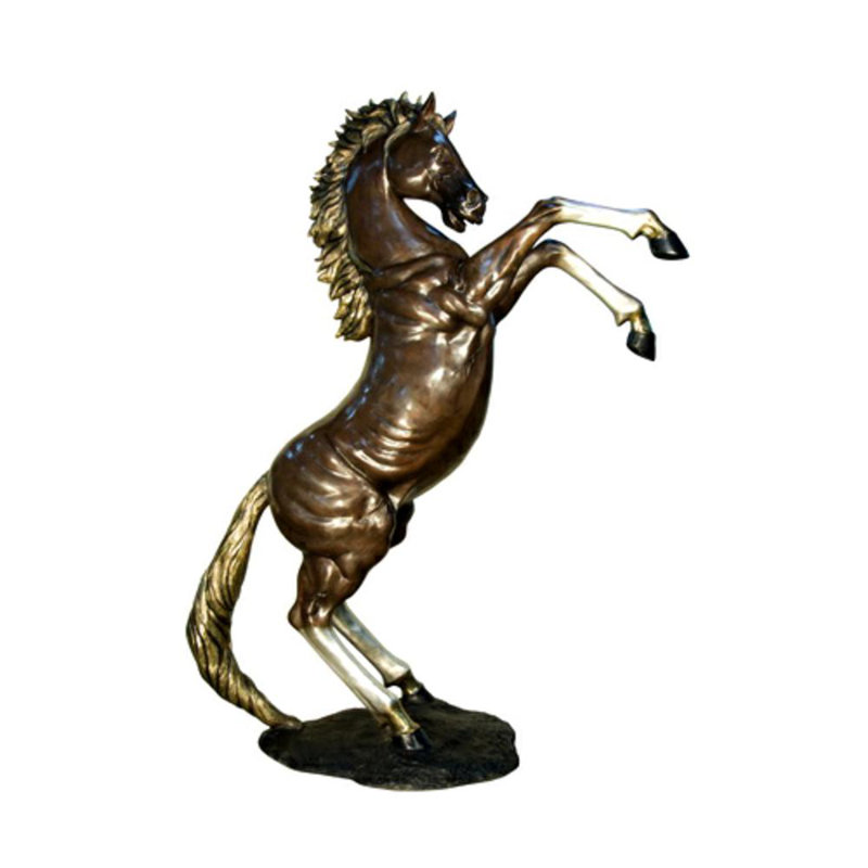 Metropolitan Galleries Bronze Rearing Horse Right Sculpture Perigold